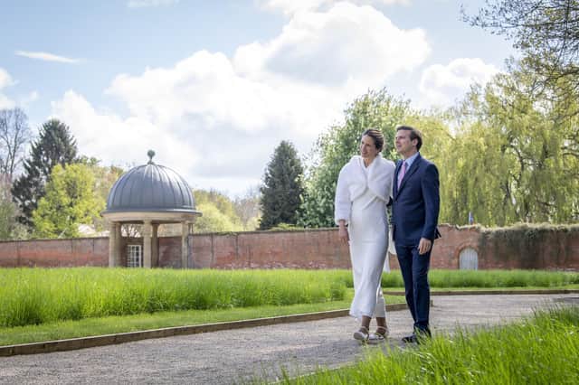 Sir Anthony and Lady Milnes Coates' son Tom and his wife Annabell were the first couple to get married at Helperby Walled Garden last year
Damian James Bramley, DJB Photography