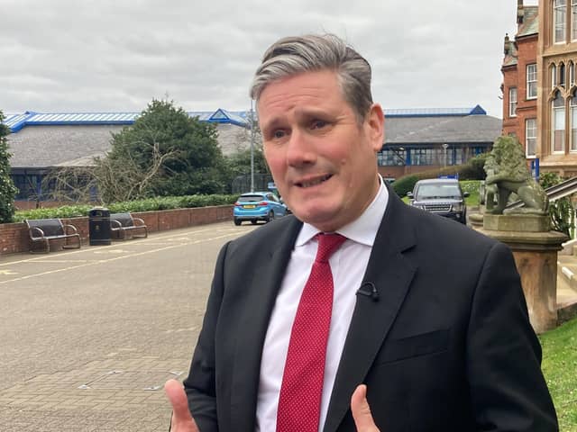 Labour leader Sir Keir Starmer speaks to the media as he reacts to criticism of his appointment of Sue Gray. PIC: Rebecca Black/PA Wire