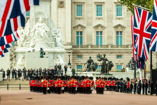 The State Funeral of Her Majesty The Queen, on The Mall, London.
