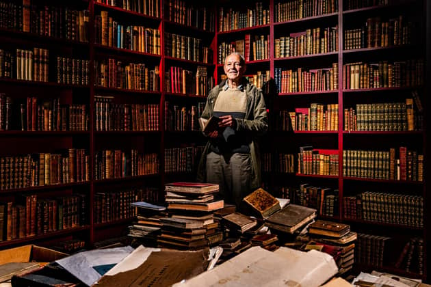 Richard Axe keeps 120,000 rare books in the old Aysgarth youth hostel