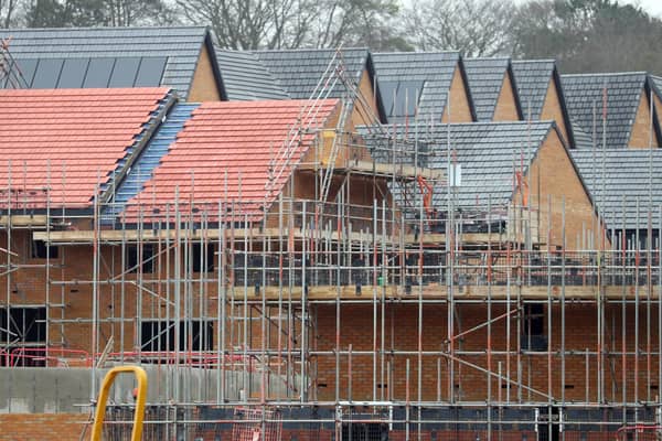 Houses under construction. PIC: Andrew Matthews/PA Wire