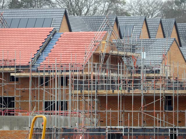 Houses under construction. PIC: Andrew Matthews/PA Wire