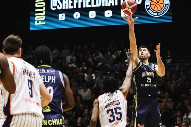 To the rim: Fahro Alihodzic scores a basket for Sheffield Sharks against Leicester Riders.