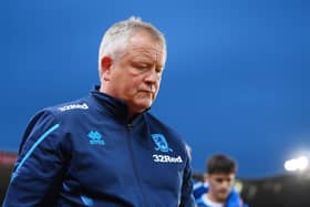 Middlesborough manager Chris Wilder watched his side lose their fourth league game of the season. Picture: Michael Regan/Getty Images.