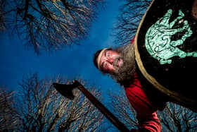 Terry Harvey-Chadwick, Viking Name Bjarni Thorvaldrson taking part in this this year's Viking Festival.