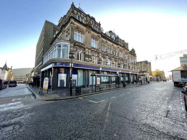 The historic former Halifax Building Society headquarters in Halifax  are now listed to let, with both retail and office space available. (Photo supplied by Walker Singleton)