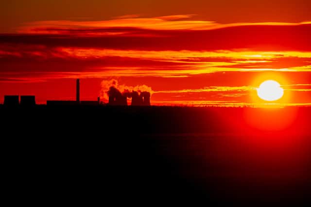 A sunrise behind Drax power station near Selby. PIC: James Hardisty.