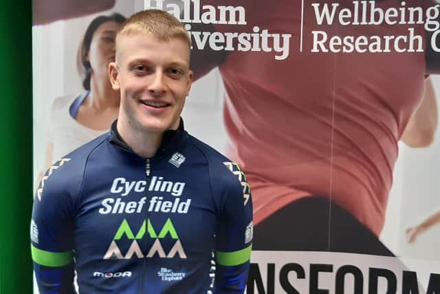 Cycling Sheffield's first-year rider Jack Hartley.
