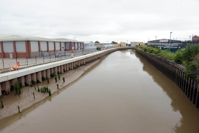 Flood defences being installed on the River Hull in 2018. PIC: Scott Merrylees