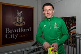 New Bradford City signing Calum Kavanagh, who has joined from Middlesbrough. Picture courtesy of BCAFC.