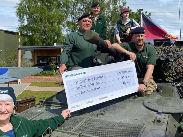 Eden Camp Great Tommy Sleep Out Cheque.