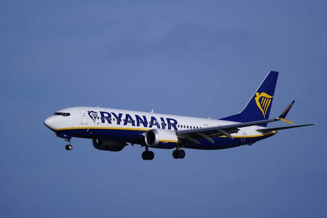 Ryanair has revealed quarterly profits slumped by more than a third as the price of jet fuel doubled due to the Iran war and the airline lowered fares to boost demand. (Photo by Peter Byrne/PA Wire)