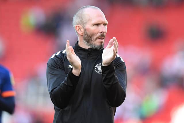 Former Blackpool head coach Michael Appleton during the Sky Bet Championship match between Stoke City and Blackpool at Bet365 Stadium on August 06, 2022 in Stoke on Trent, England. (Photo by Tony Marshall/Getty Images)