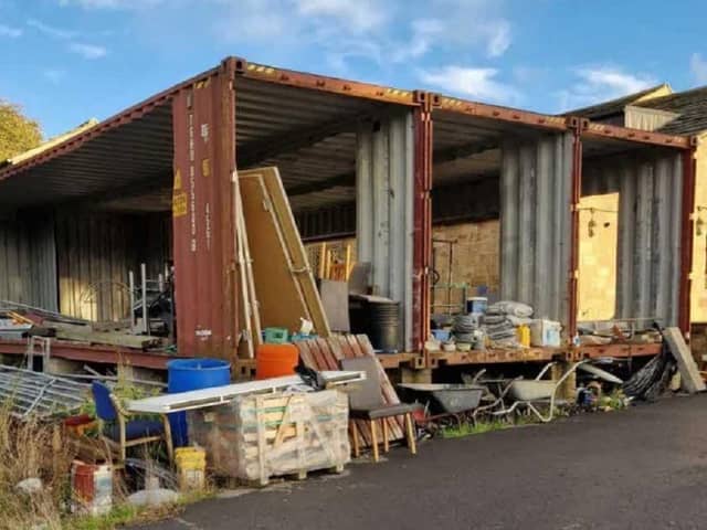 The containers at Walkhill Barn