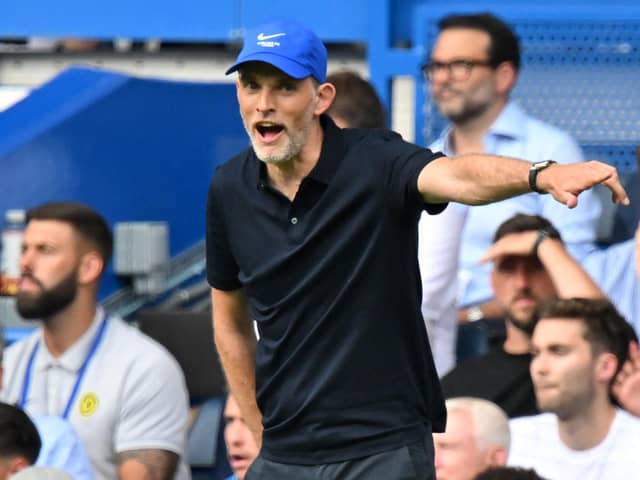 Chelsea's German head coach Thomas Tuchel gestures on the touchline during the English Premier League football match between Chelsea and Tottenham Hotspur at Stamford Bridge. Picture: GLYN KIRK/AFP via Getty Images.