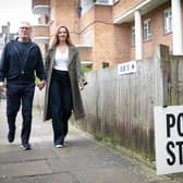 Labour leader Sir Keir Starmer and his wife, Victoria arrive at local polling station in north London, last week. PIC: Stefan Rousseau/PA Wire