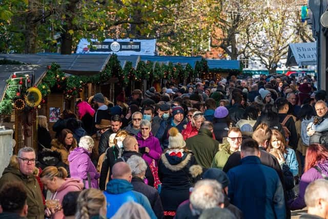 A crowd at York Christmas Market last year. (Pic credit: James Hardisty)