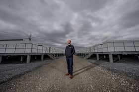 Peter Kavangh at Harmony Energy’s Pillswood site in Cottingham.