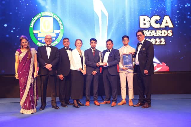 A triumph! Starbeck Tandoori was awarded the UK regional winner prize when the Bangladesh Caterers Association (BCA) held its annual awards night at the Park Plaza in London.