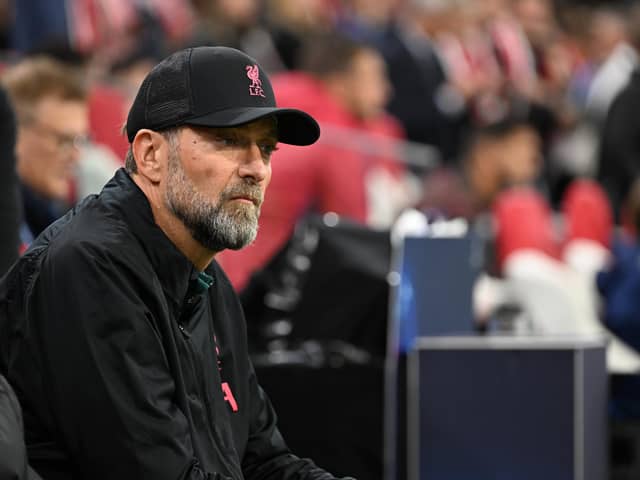 AMSTERDAM, NETHERLANDS - OCTOBER 26: Jurgen Klopp manager of Liverpool  during the UEFA Champions League group A match between AFC Ajax and Liverpool FC at Johan Cruyff Arena on October 26, 2022 in Amsterdam, Netherlands. (Photo by Andrew Powell/Liverpool FC via Getty Images)