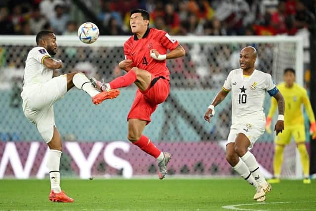 NATIONAL ICON: Jordan Ayew (right) playing for Ghana at the Qatar Word Cup with brother Andre (right) (Image: Stuart Franklin/Getty Images)
