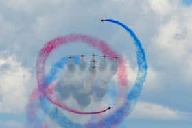 A Red Arrows display. (Pic credit: Kevin Brady)