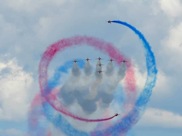 A Red Arrows display. (Pic credit: Kevin Brady)