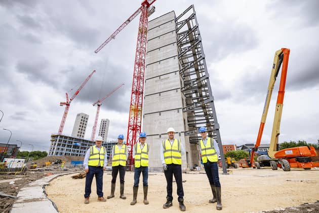 Work is progressing on the West Bar site in Sheffield, with officials from Legal & General visiting the project which the company is financially supporting.
