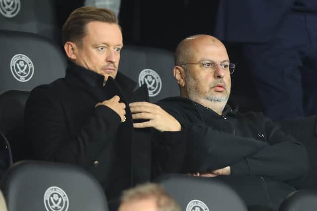 STEERING THE SHIP: Sheffield Utd chief executive Stephen Bettis (left) with owner Prince Abdullah (right)