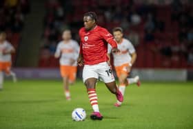 Barnsley winger Reyes Cleary, pictured in action against Blackpool. Photo: Tony Johnson.