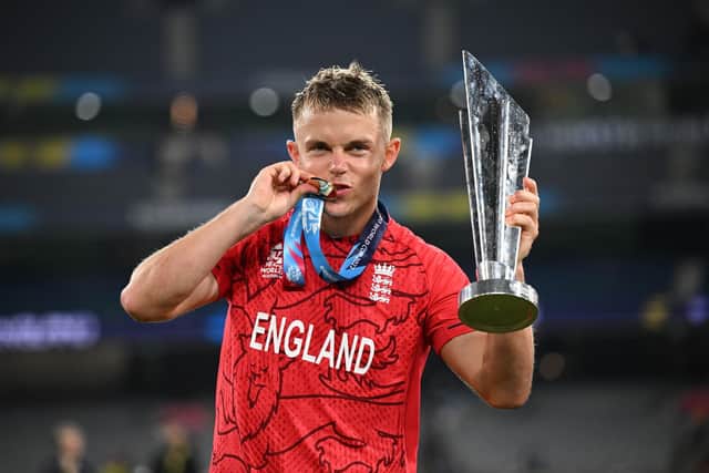 MONEY MAN: England's Sam Curran has become the most expensive player in the history of IPL auctions after Punjab Kings bid in the region of £1.9m for him Picture: PA Wire.