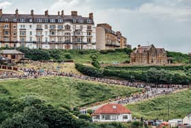 Riders ascend Saltburn Bank during the 2023 British Road Race Championships' men's race (Picture: Zac Williams/SWpix.com)