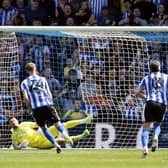 Sheffield Wednesday's Michael Smith scores their side's first goal of the game from a penalty during the Sky Bet League One match at Hillsborough Stadium, Sheffield. Picture date: Sunday May 7, 2023. PA Photo. See PA Story SOCCER Sheff Wed. Photo credit should read: Richard Sellers/PA Wire.

RESTRICTIONS: EDITORIAL USE ONLY No use with unauthorised audio, video, data, fixture lists, club/league logos or "live" services. Online in-match use limited to 120 images, no video emulation. No use in betting, games or single club/league/player publications.