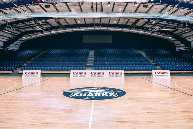 The 2,500-seater Canon Medical Arena basketball court which will be home to Sheffield Sharks and Sheffield Hatters (Picture: Adam Bates)