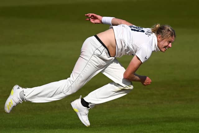 Streaming in: Mickey Edwards of Yorkshire in action during the LV= Insurance County Championship Division 2 match between Sussex and Yorkshire (Picture: Mike Hewitt/Getty Images)