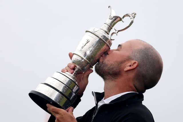 Brian Harman of the United States kisses the Claret Jug whilst celebrating winning the The Open (Picture: Warren Little/Getty Images)