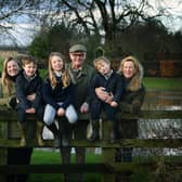 Chris Riby, who farms with his father Geoff on the east coast at Fraisthorpe.
From left, Chris, Anna, Jonty, Ottilie, Geoff, Wills and Jackie Riby.