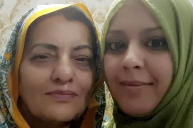 Yasmin Kausar (left) with her daughter Saima Bashir.