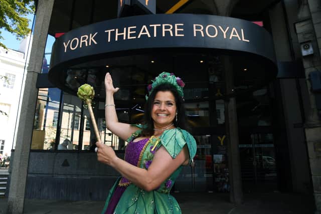 Launch of York Theatre Royal's Jack and the Beanstalk. Nina Wadia (Fair Sugarsnap).
Photographed for the Yorkshire Post by Jonathan Gawthorpe.