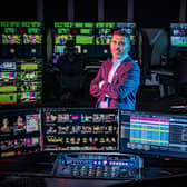 Shay Segev, CEO of Dazn, analyses operations at his company's Leeds site in a live match environment photographed by Tony Johnson for The Yorkshire Post. 15th February 2023