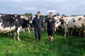 Last year's Overall Farm of the Year winners, Richard and James Pratt, of Studdah Farm, Bellerby.