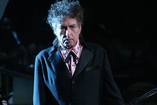 Bob Dylan in 2004 at the Apollo Theater, in New York City. (Photo by Matthew Peyton/Getty Images)