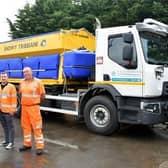 Some of the council’s winter team launching the newly named gritters. East Riding Council.