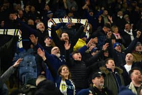 Leeds United fans watched their side overcome Sheffield Wednesday. Image: Jonathan Gawthorpe