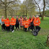 B&amp;DWYW - The Yorkshire West team during the litter pick at Middleton Park