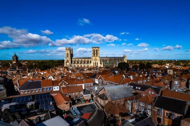 York Minster towers over the city centre. Picture James Hardisty.