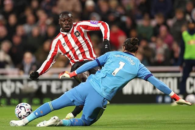 SAVES: James Trafford of Leeds United keeps out Brian Brobbey (Image: Stu Forster/Getty Images)