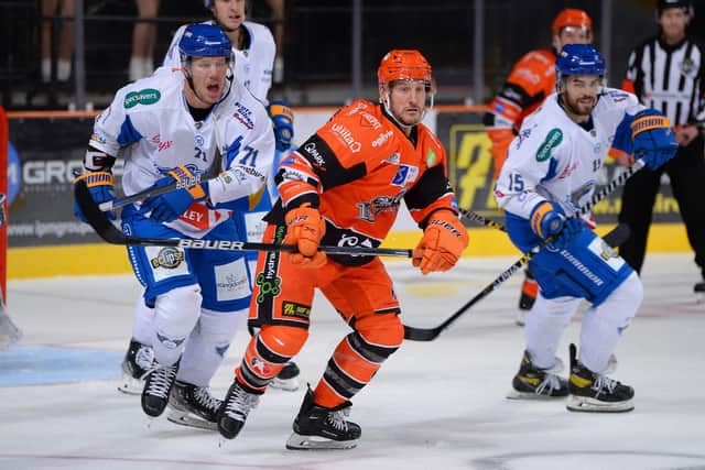 NEVER-ENding: Jonathan Phillips, pictured in action against Fife Flyers earlier this season. Picture courtesy of Dean Woolley/EIHL/Steelers Media.