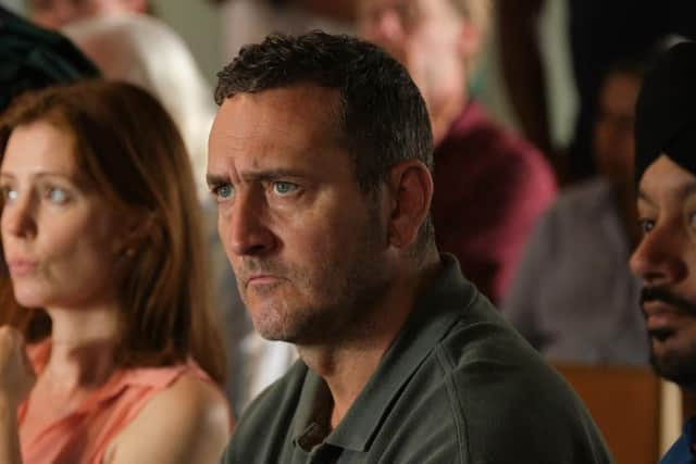 Will Mellor as Lee Castleton, who ran a post office in Bridlington. Picture: ITV.