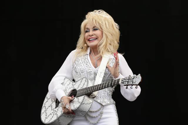Dolly Parton performing on the Pyramid Stage at the Glastonbury Festival (Yui Mok/PA)
